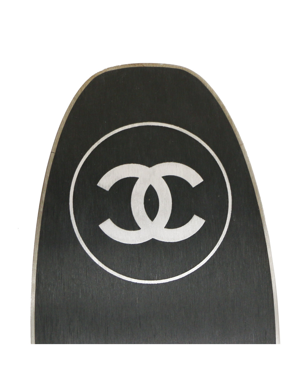 Paire de skis CHANEL façon tweed 