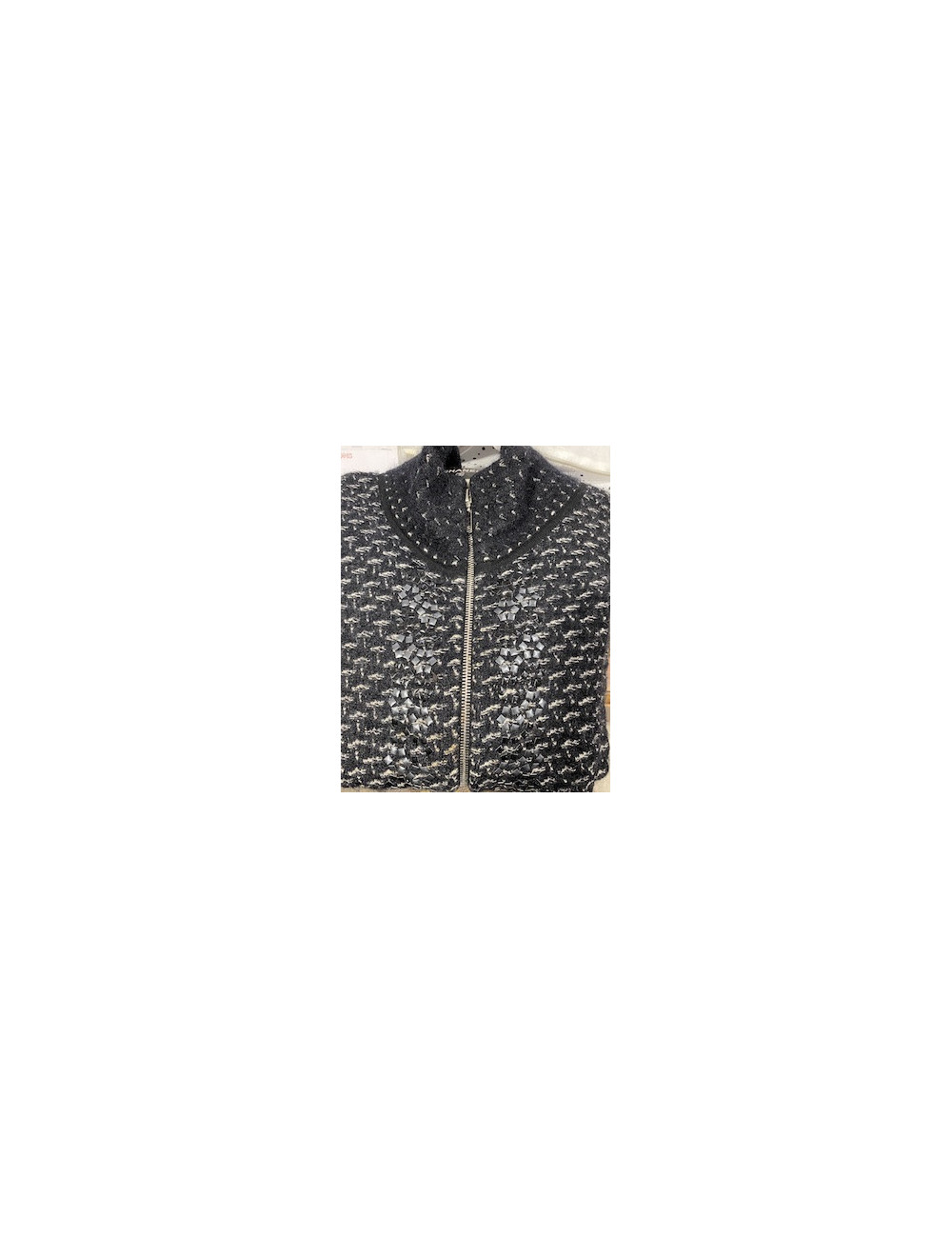 Gilet CHANEL zippé  gris