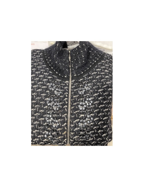 Gilet CHANEL zippé  gris