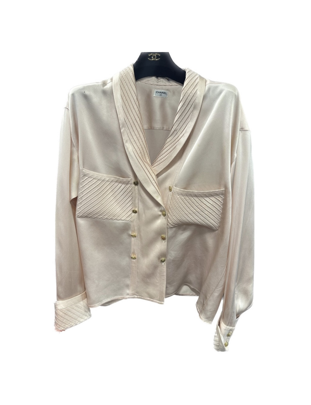 Blouse CHANEL soie rose Vintage
