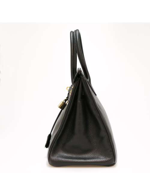 HERMES Black Birkin 35 ardennes cows