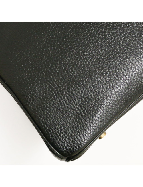 HERMES Black Birkin 35 ardennes cows