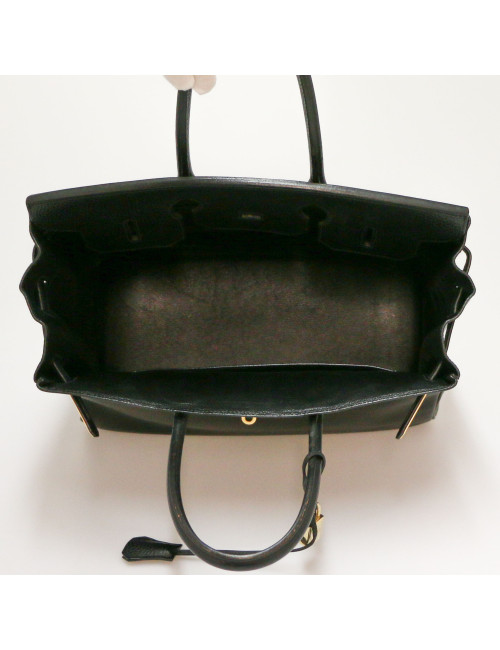 HERMES Black Birkin 35 ardennes cows