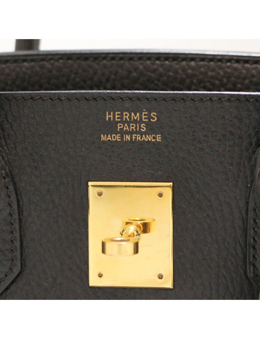HERMES Black Birkin 35 ardennes cows
