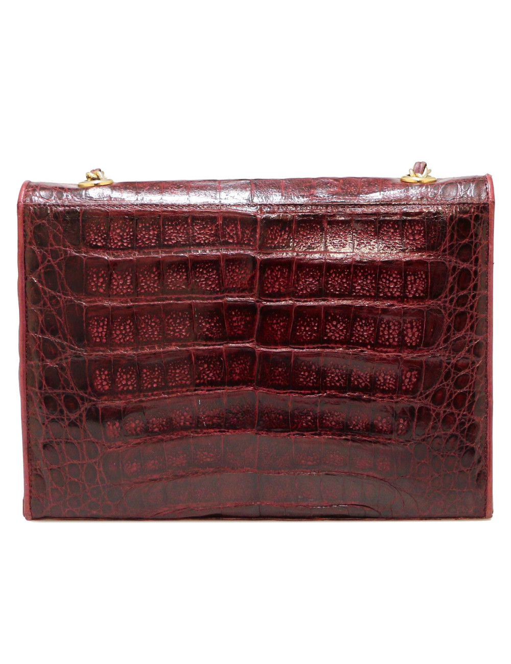 Sac CHANEL crocodile bordeaux