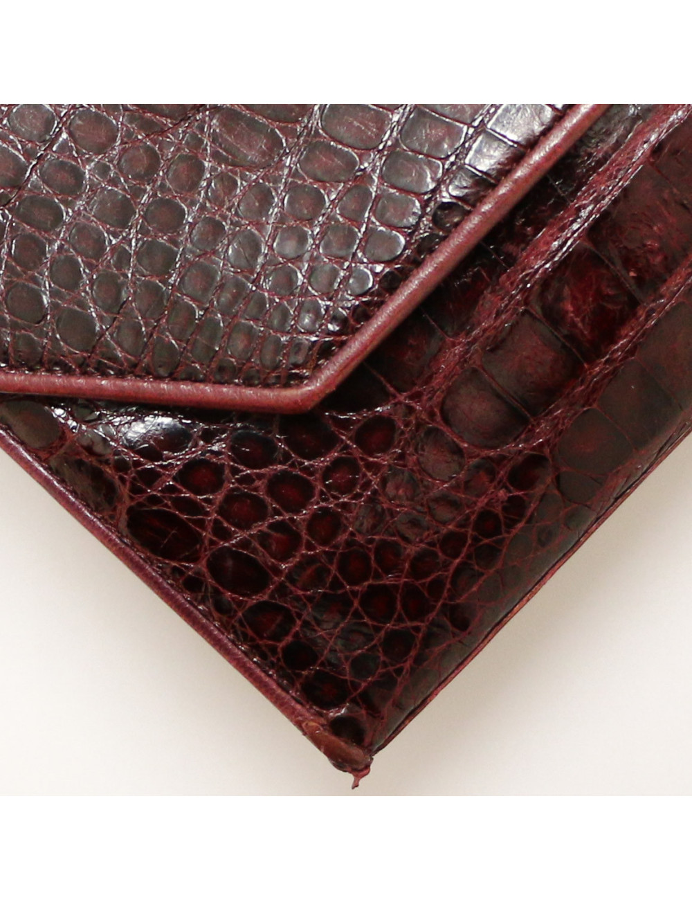 CHANEL Vintage burgundy crocodile bag