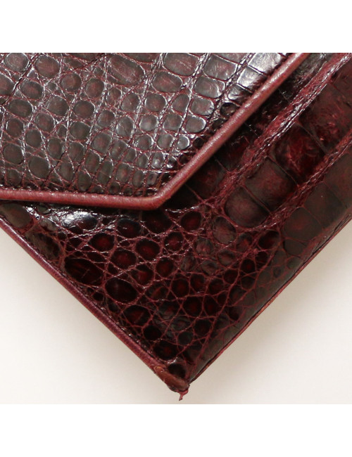 CHANEL Vintage burgundy crocodile bag