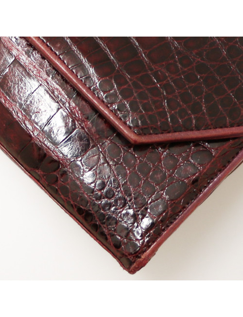CHANEL Vintage burgundy crocodile bag