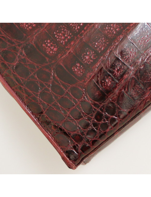 CHANEL Vintage burgundy crocodile bag