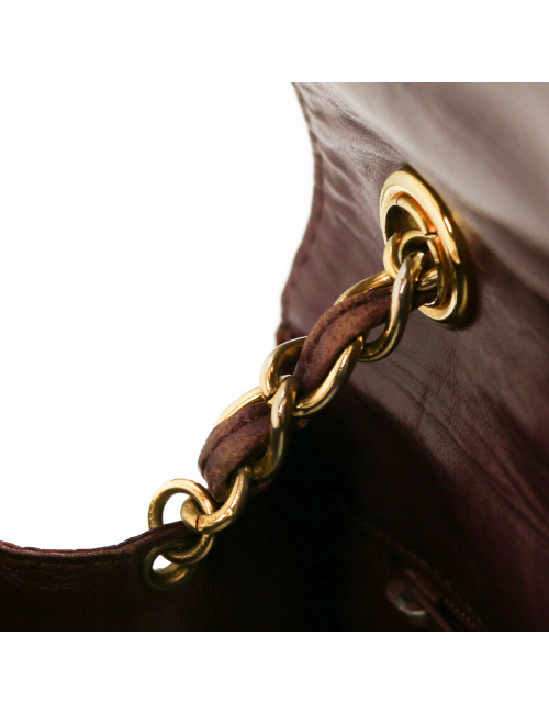 CHANEL Vintage burgundy crocodile bag