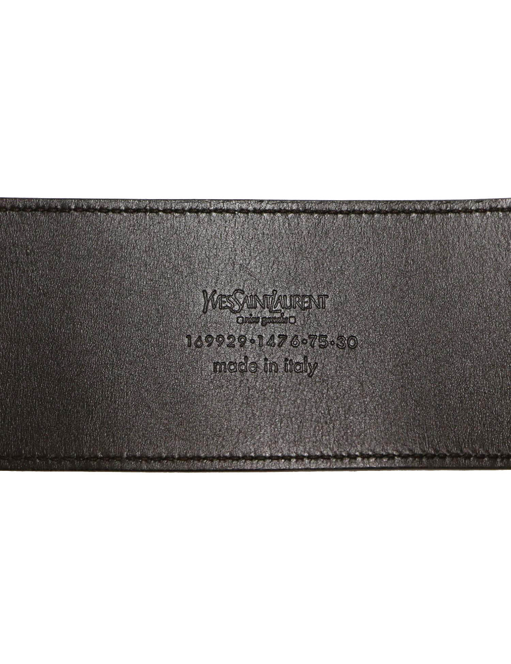 Ceinture YSL large cuir grainé