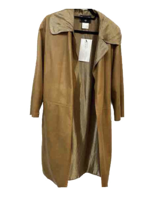 Trench CHANEL réversible cuir beige  moiré