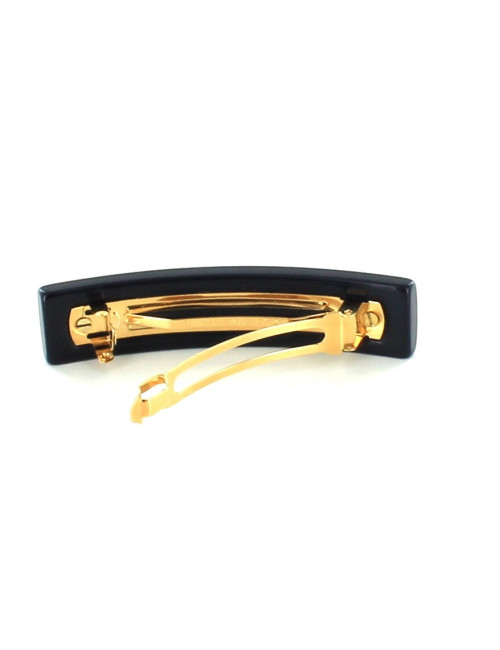 grande barrette CHANEL  noire  double C 