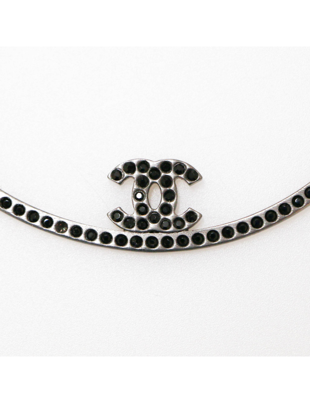 Créoles CHANEL métal argent 