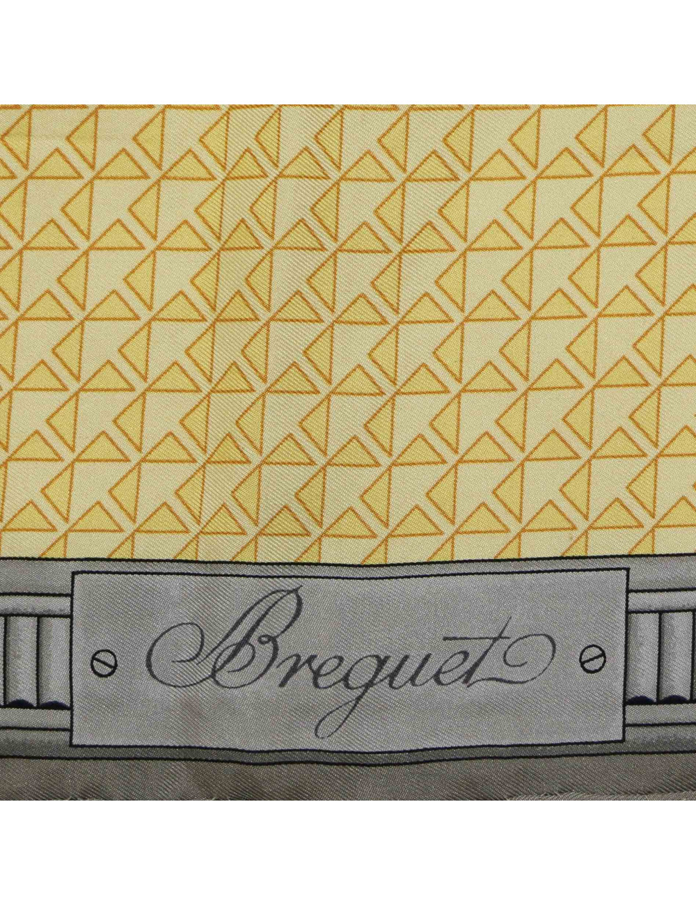 BREGUET green silk square scarf