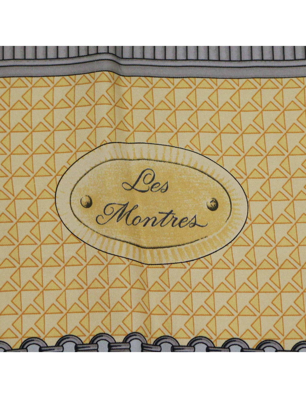 BREGUET green silk square scarf