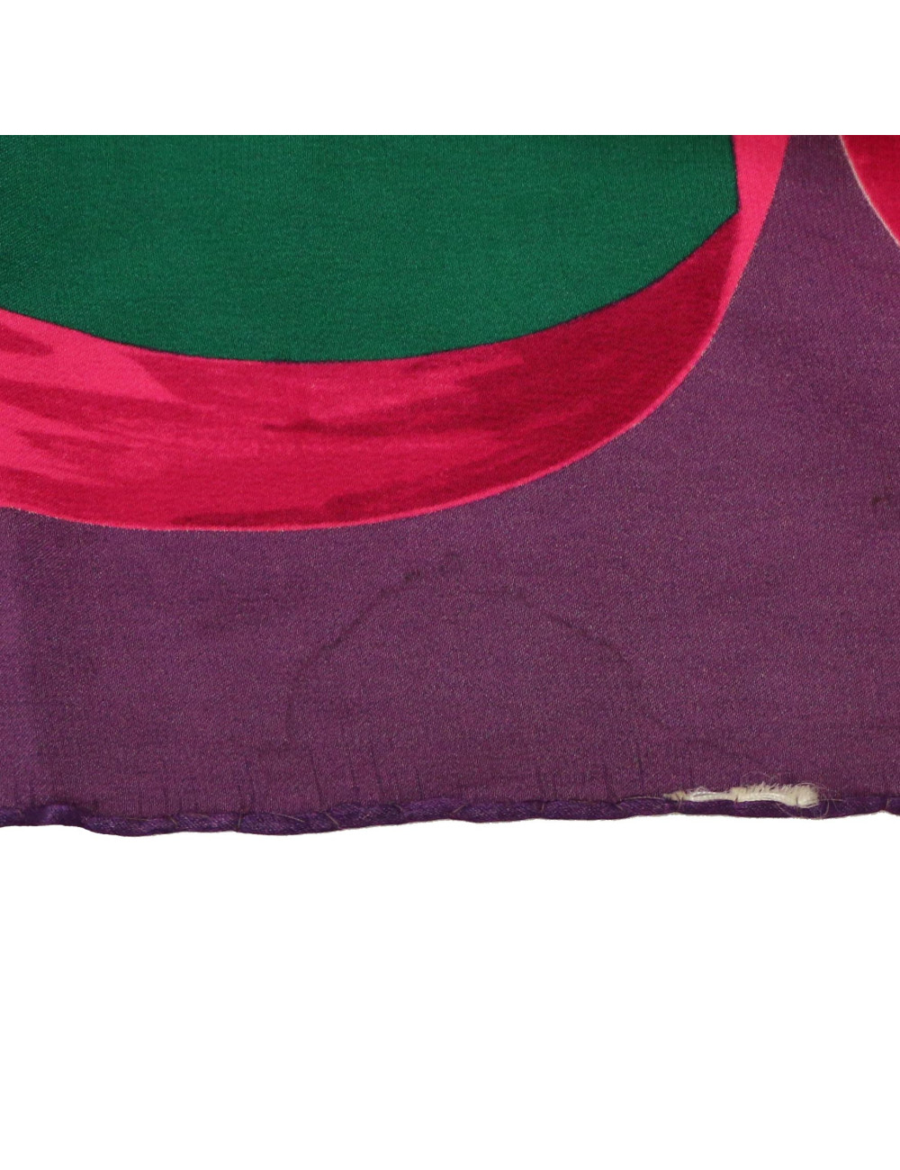 CHRISTIAN DIOR vintage mauve and green square silk scarf