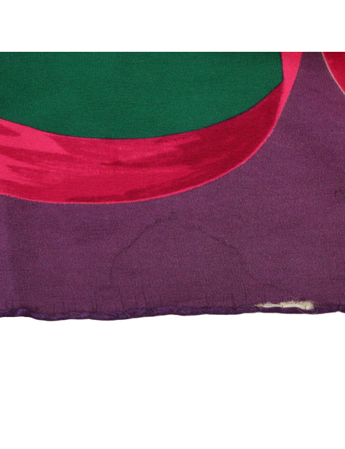 CHRISTIAN DIOR vintage mauve and green square silk scarf