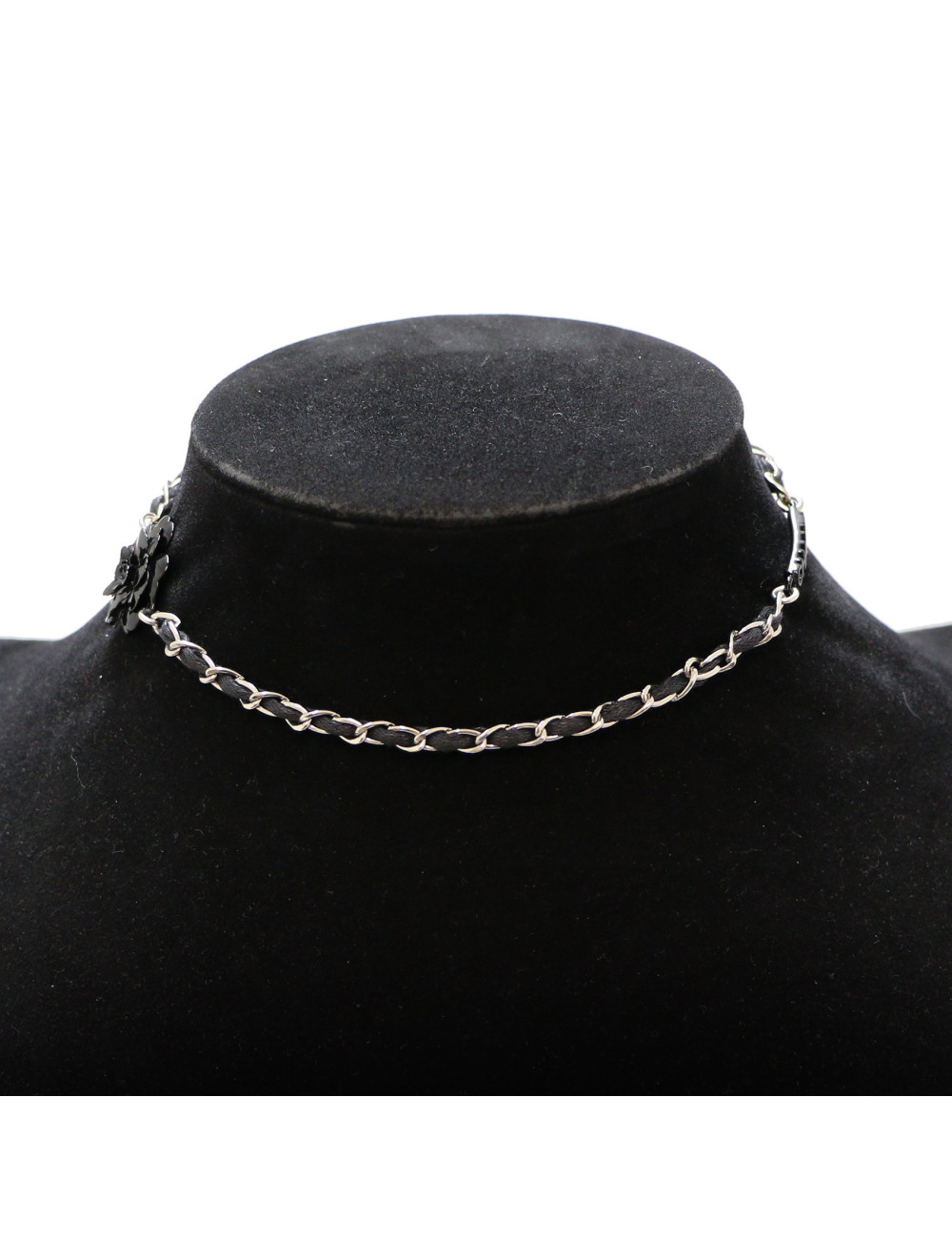 Collier CHANEL camélia noir