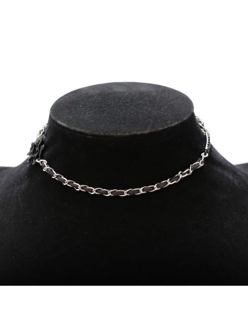 Collier CHANEL camélia noir