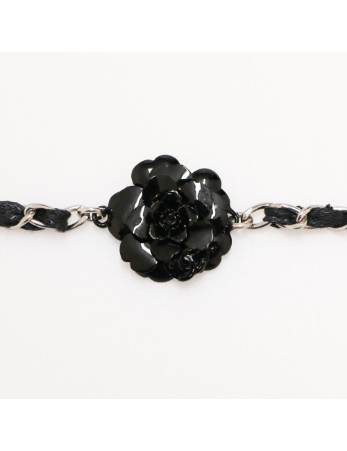 Collier CHANEL camélia noir