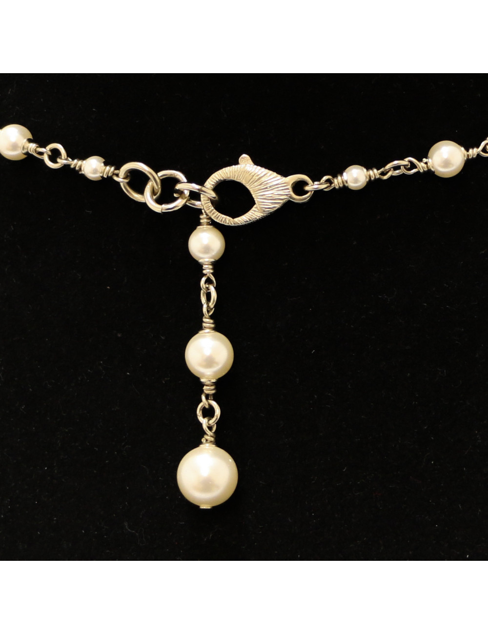 Sautoir CHANEL perles et chaine dorée