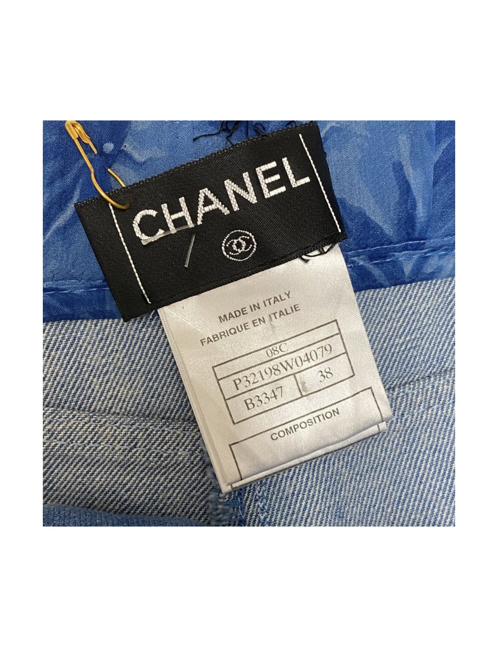 CHANEL denim shorts, size 38FR