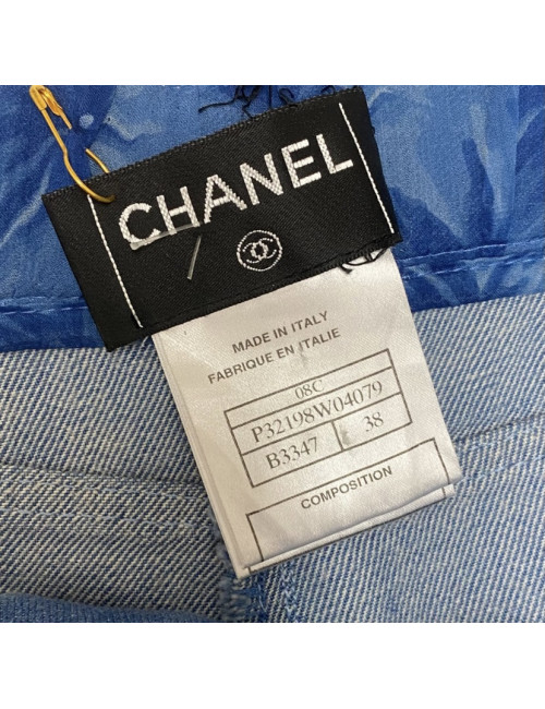 CHANEL denim shorts, size 38FR