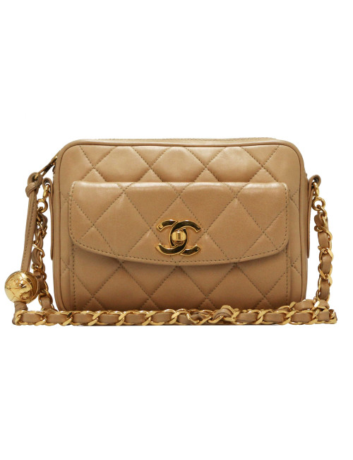 Sac Camera beige vintage CHANEL