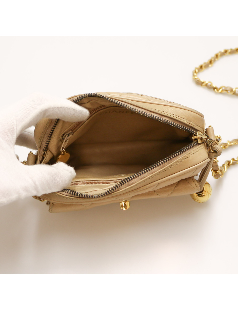 Sac Camera beige vintage CHANEL