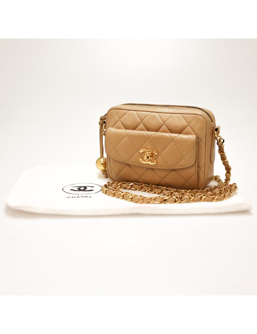 Sac Camera beige vintage CHANEL