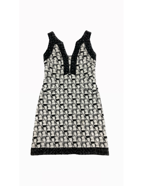 ES Robe t 40 CHANEL en coton et soie et polyurétane