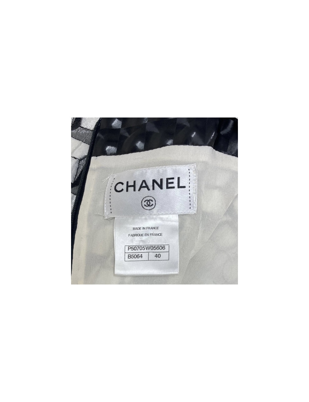 Robe t 40 CHANEL en coton et soie, occasion certifiée authentique
