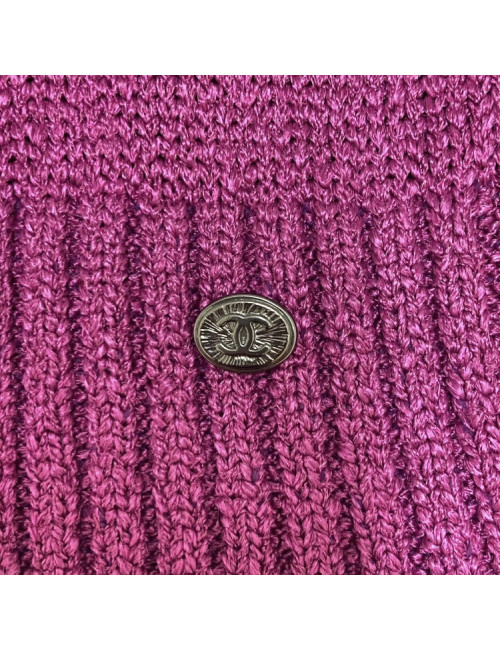 Robe T 36 CHANEL tricot violet et bleu nuit