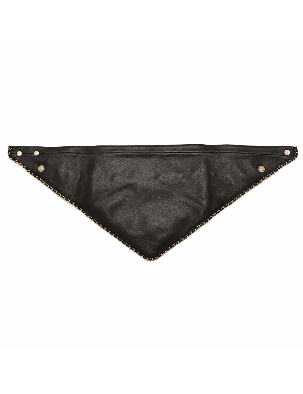 Bandana CHANEL cuir chaines perles