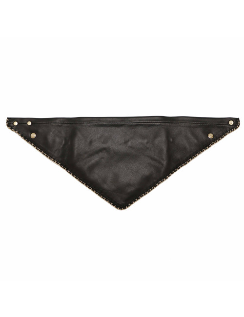 Bandana CHANEL cuir chaines perles