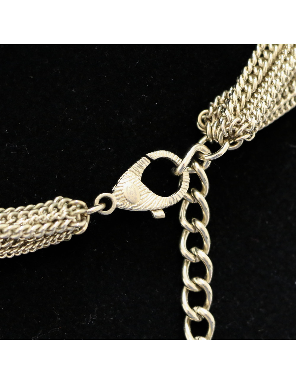 CHANEL multichain pearls and rhinestones long necklace