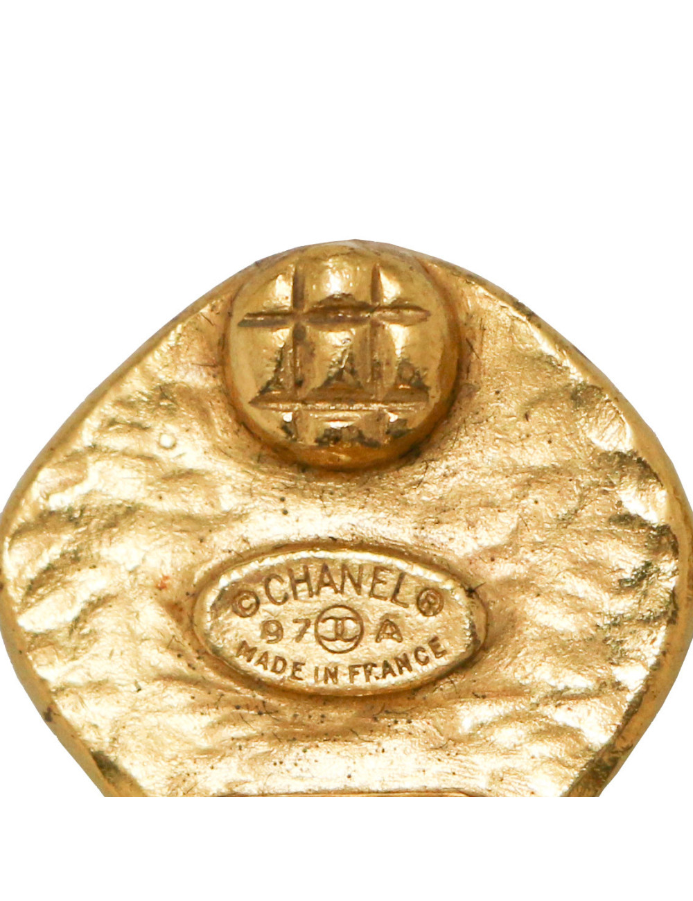 Clips vintage CHANEL doré et noir