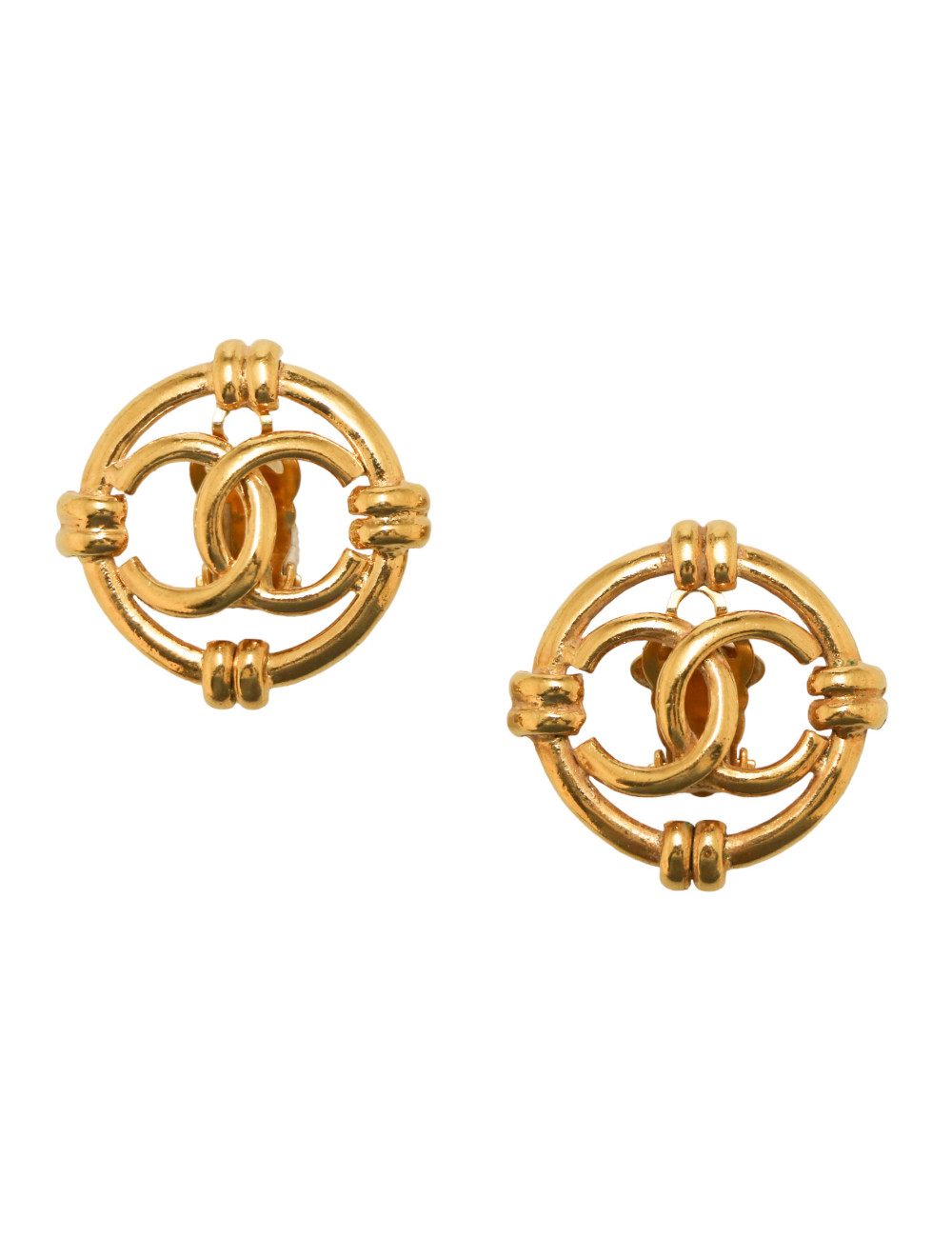 Clips ronds CC CHANEL vintage