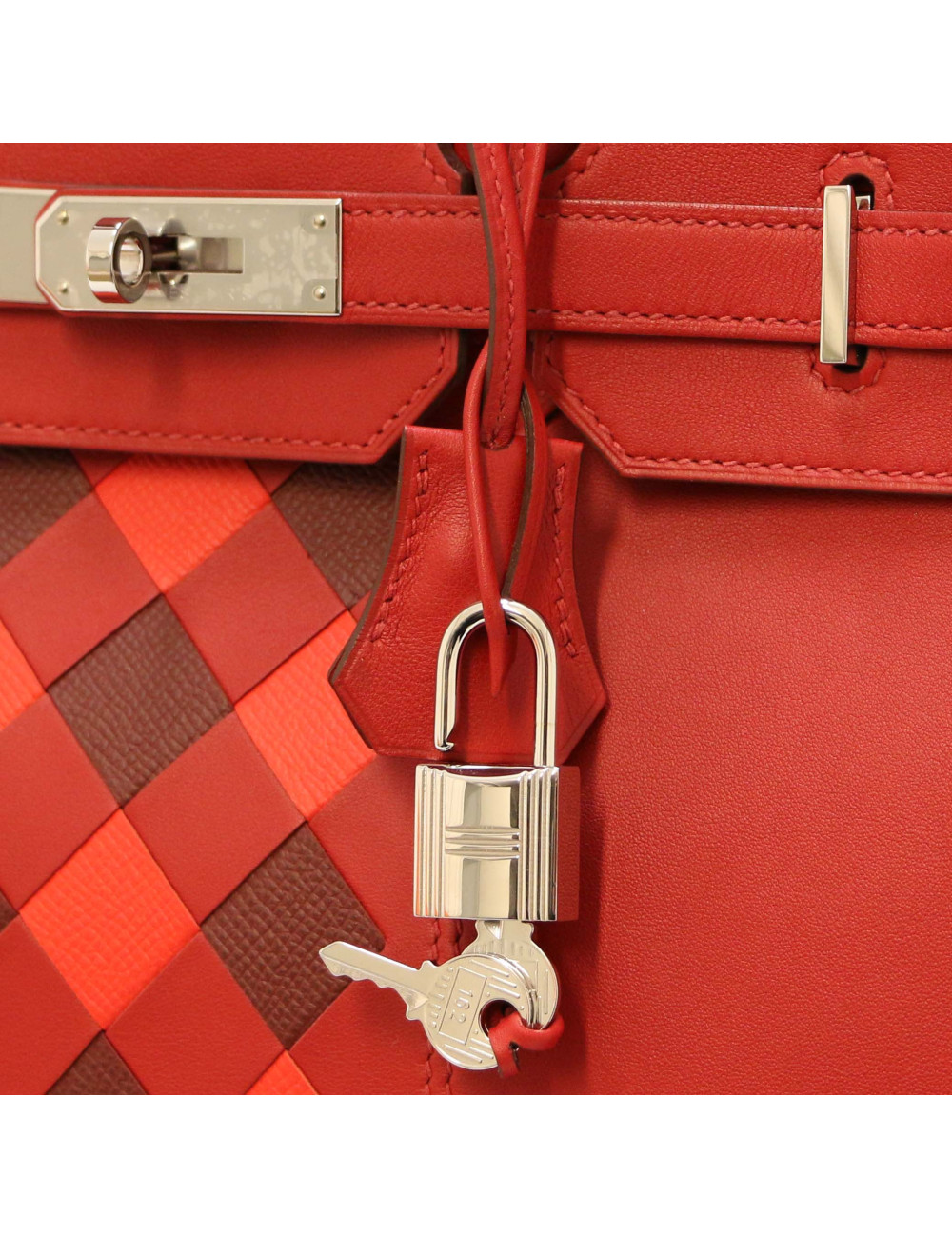Birkin 35 HERMES tressage togo swift rouge piment