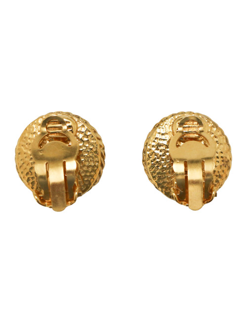 Clips pâte de vert emeraude CHANEL vintage