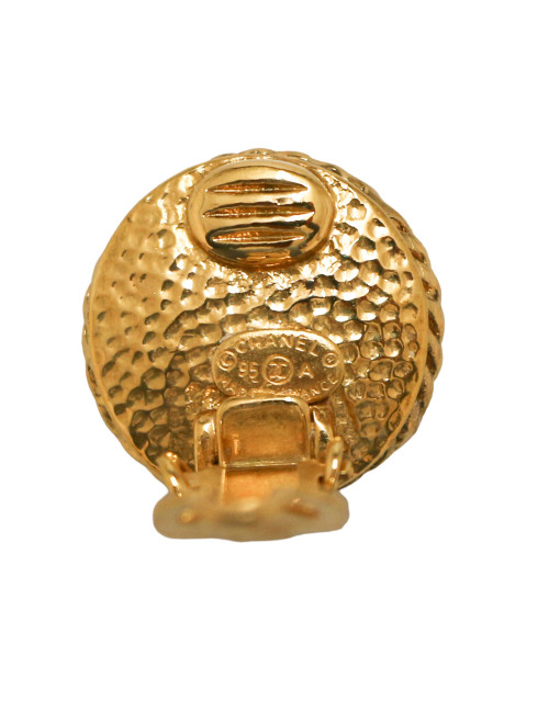 Clips pâte de vert emeraude CHANEL vintage