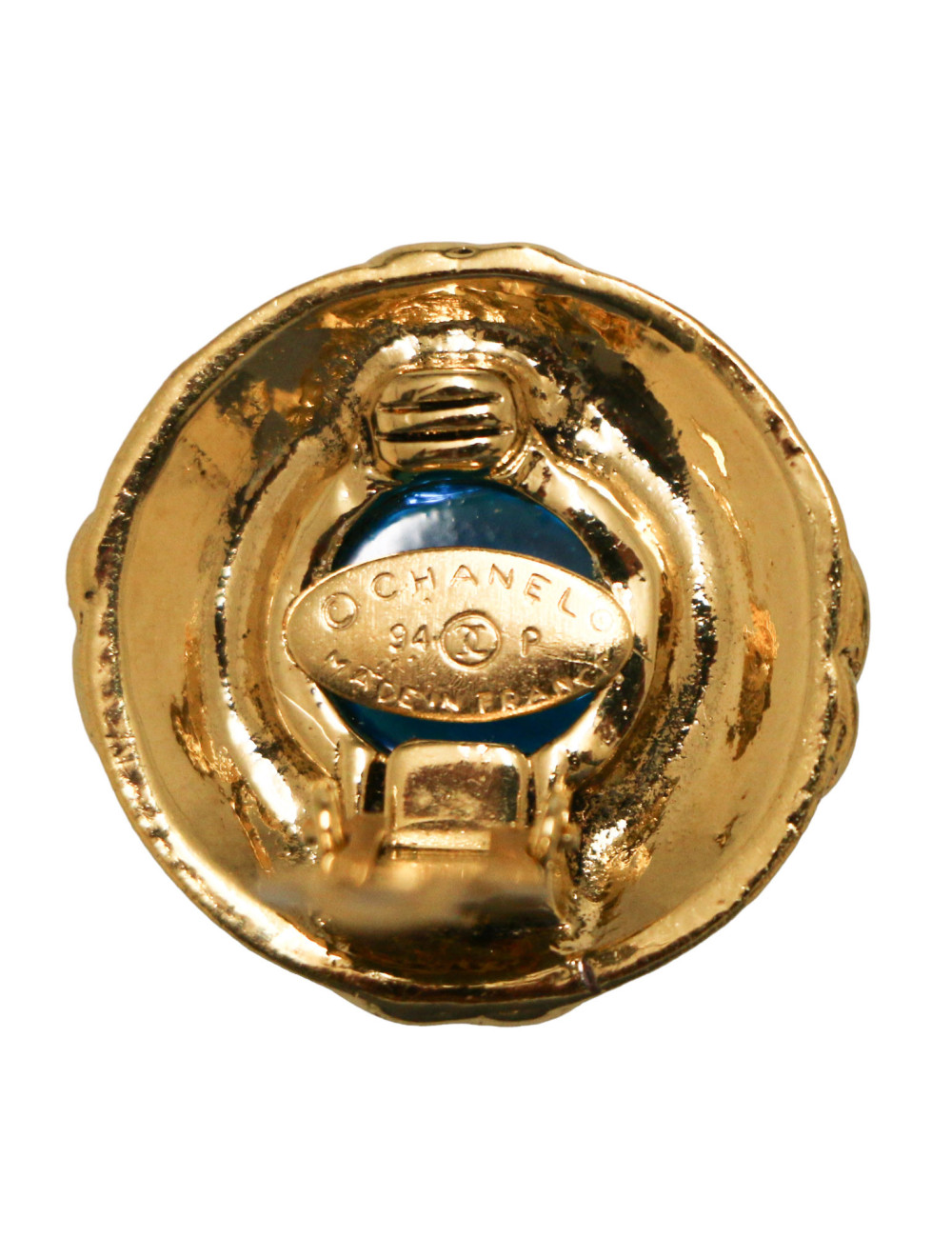 Clips CHANEL bleus vintage