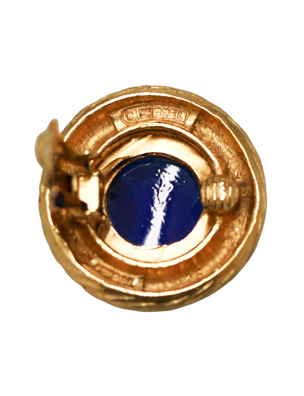 Clips CHANEL bleu pâte de verre