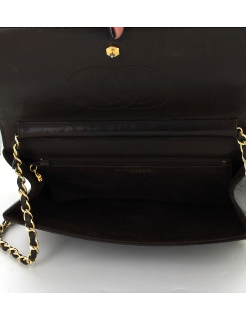 sac CHANEL cuir de veau lisse marron