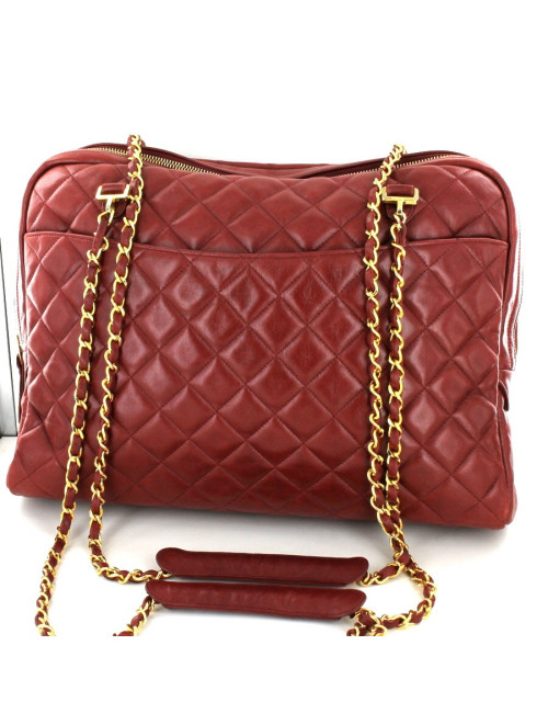 Sac Caméra CHANEL Vintage rouge GM