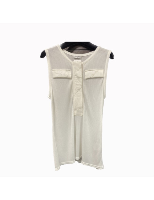 Haut CHANEL T 36 blanc 