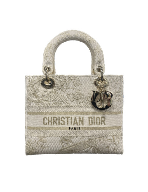 Lady D DIOR Lite toile blanche brodée