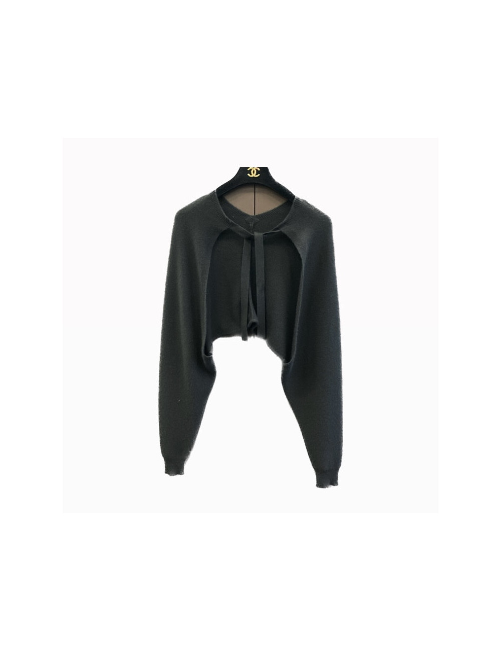 Cache-coeur CHANEL cachemire noir 