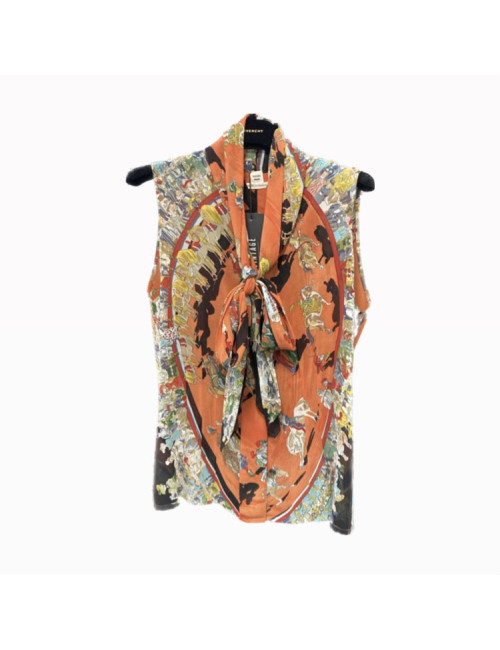 Blouse HERMES par JEAN PAUL GAULTIER imprimés "Cirque Molier"